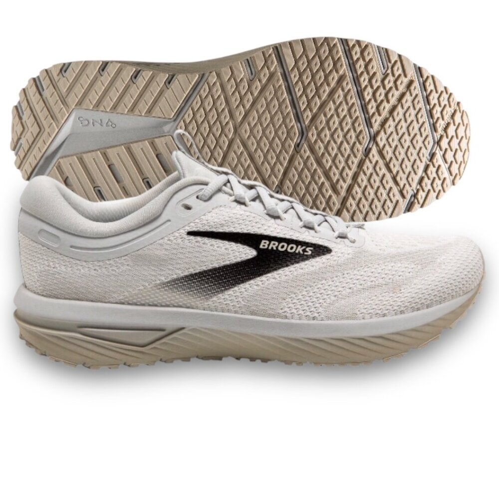 Brooks Revel 7 Mens Running Shoes Medium Width White Black 110435 1D 178 (NEW)